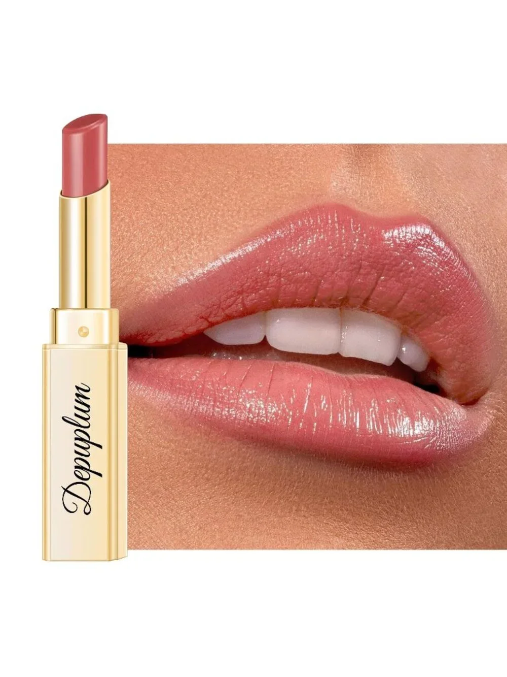 Women's DM95 Nude Pink Glow Reviver Moisture Lip Gloss Creamy Tinted Lip Balm